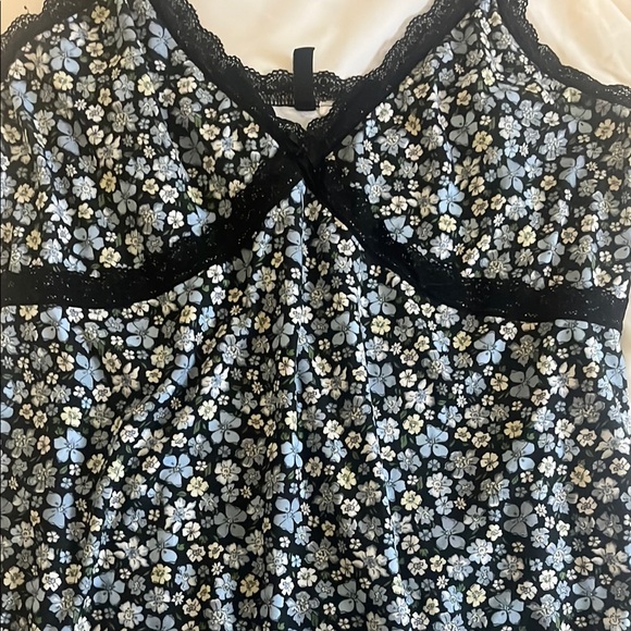 Sexy Aquamarine Blue Floral Lace Trim L - Picture 2 of 4